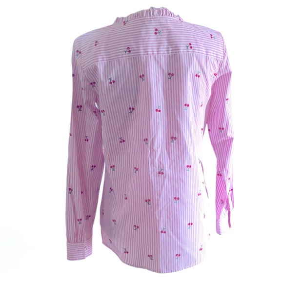 TALBOTS CHERRY JACQUARD POPOVER - Picture 4 of 4